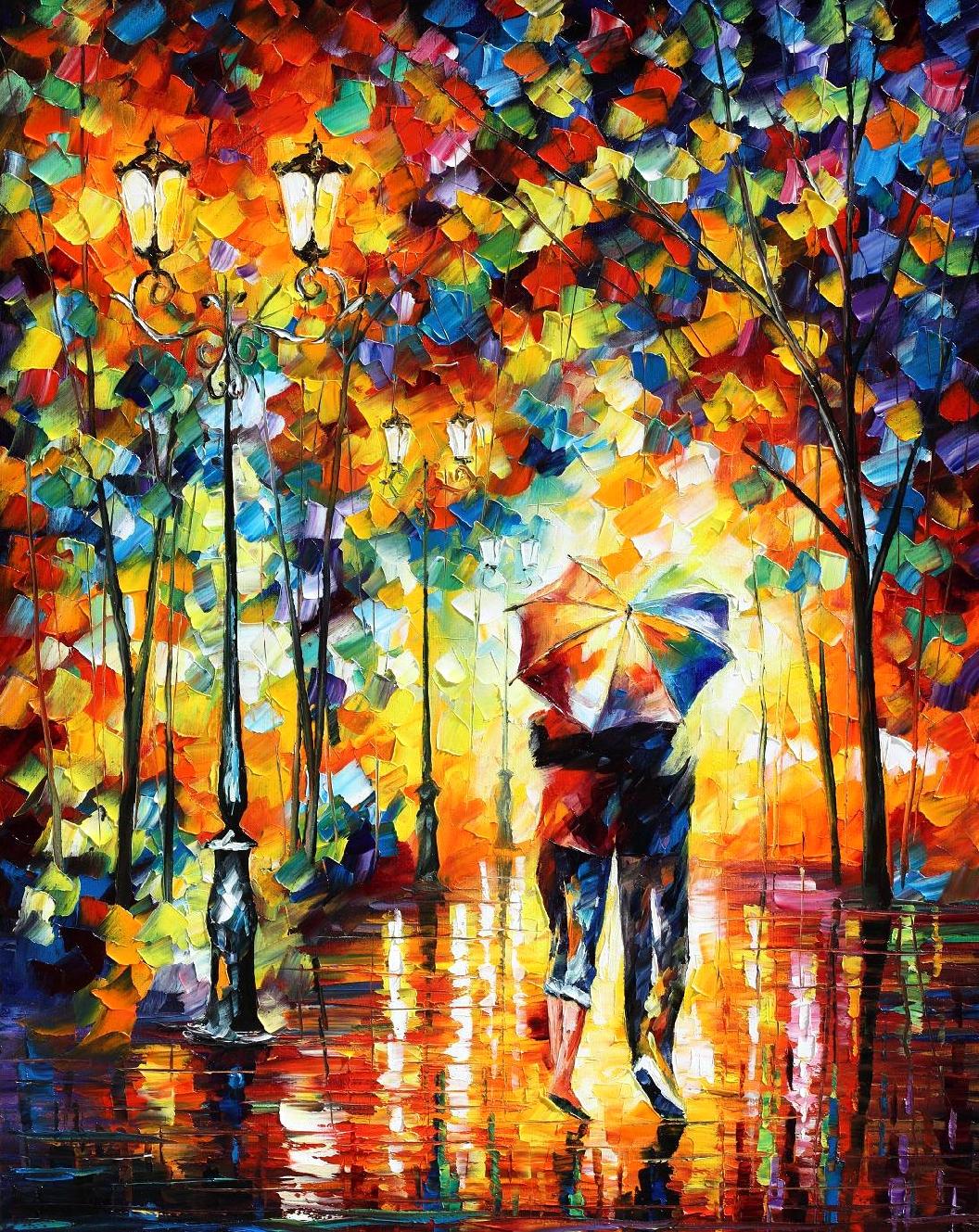 Under One Umbrella, Leonid Afremov – Painting You With Words