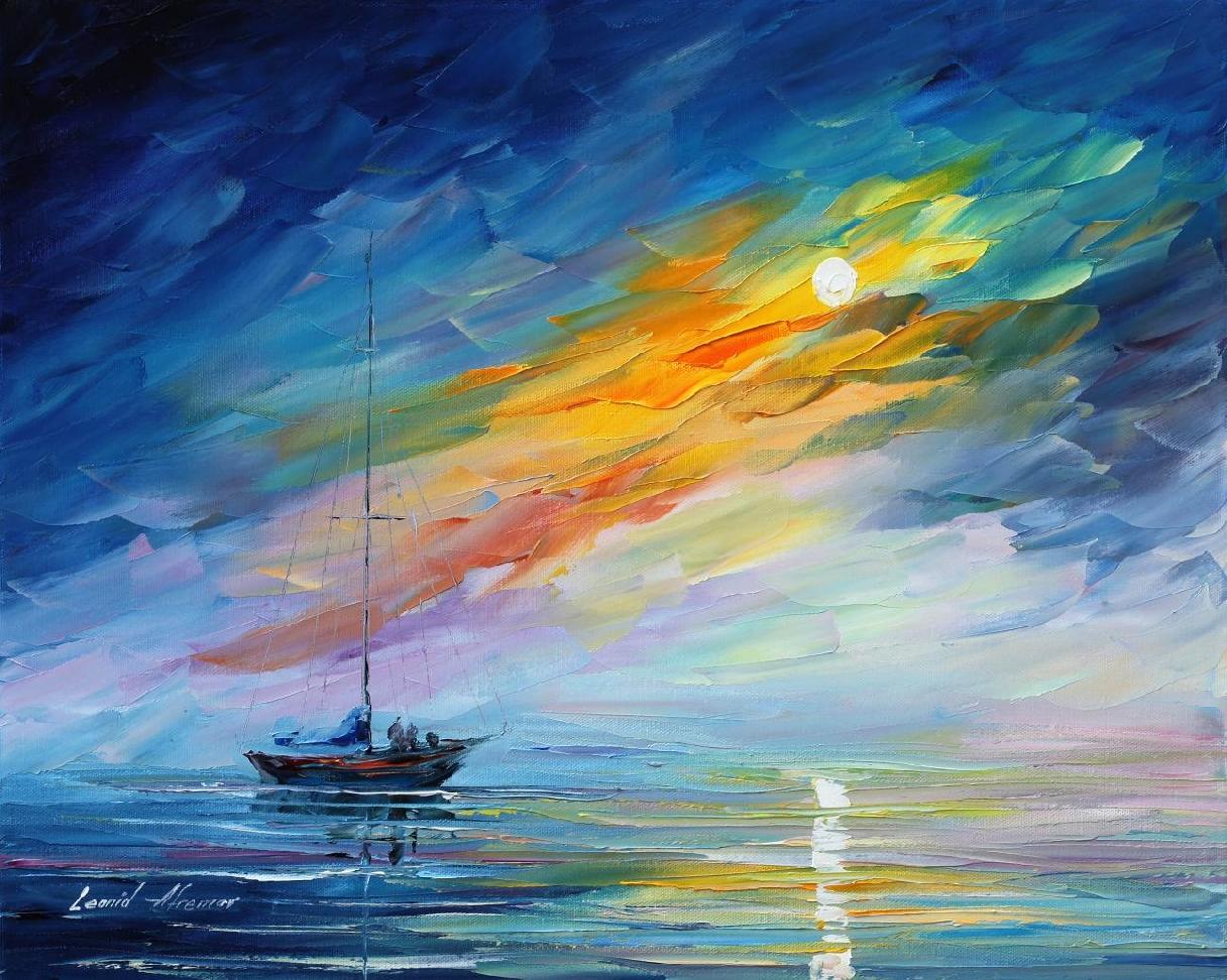 Leonid Afremov, Blue Sky | Painting You With Words